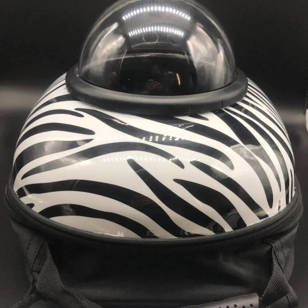 Zebra Pattern Space Capsule Pet Backpack Carrier for Small Pet for Cat & Dogs